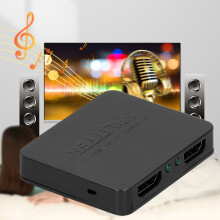 4K HDMI Splitter 1X2 Dual Display Adapter, 2.5Gbps, Plug & Play