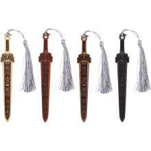 4pcs Sword Bookmarks, Vintage Wooden Bookmarks with Tassel Exquisite Reading Page Markers