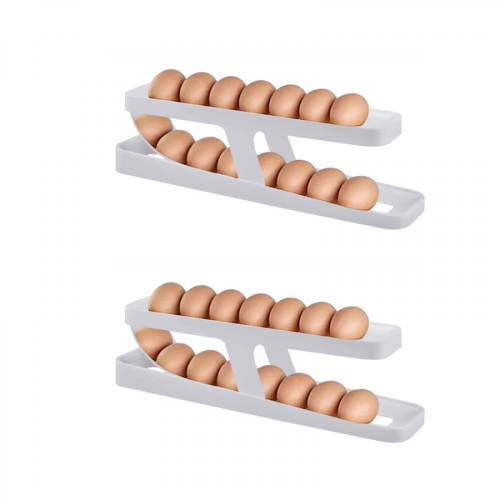 2Pcs Rolldown Egg Dispenser Egg Box