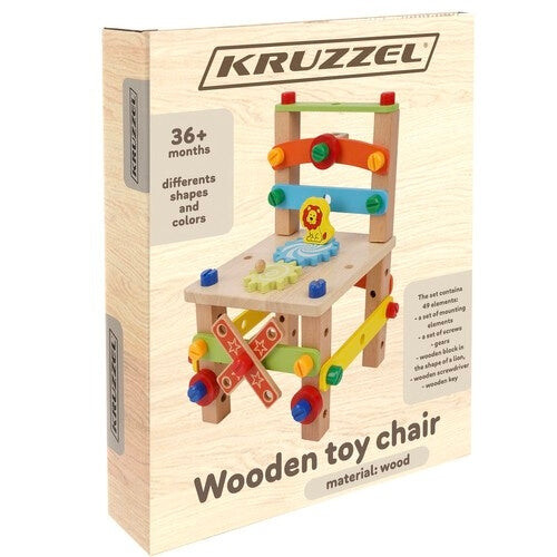 Silla de montaje de madera Kruzzel 22506 1