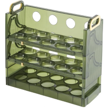 Refrigerator Egg Organizer, Multi Grid Egg Tray, Foldable Counter Egg Storage