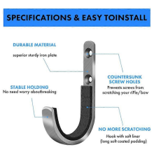 2PCS Wall Mounted Storage Horizontal Metal Display Hooks Cleaning Kit Accessories