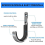 2PCS Wall Mounted Storage Horizontal Metal Display Hooks Cleaning Kit Accessories 1