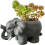 Pot de fleurs éléphant en terre cuite, pot éléphant en résine 1