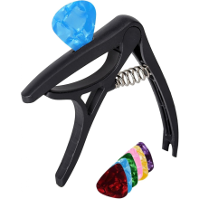 Guitarra de cambio rápido, guitarra de nylon con 6 púas, llave de sujeción para guitarra