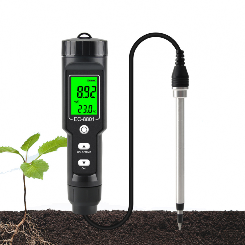 New Ec/Temp Soil Tester Waterproof Soil Meter Digital Garden Meter Soil Tester Tools Potted Plants Gardening Agriculture 40% Off 6485316783160