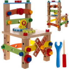 Silla de montaje de madera Kruzzel 22506