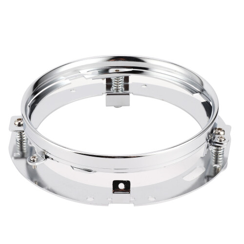 Jeep Wrangler JK Headlight Fixing Bracket 7in Round Light Mount Base Silver 1
