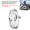 Jeep Wrangler JK Headlight Fixing Bracket 7in Round Light Mount Base Silver 4