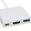 4K 3-in-1 Type-C Docking Station, HDMI, USB, PD, Silver 15