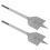 2Pcs Wood Drilling Flat Spade Bits High Carbon Steel 38mm for Carpentry Tasks 16