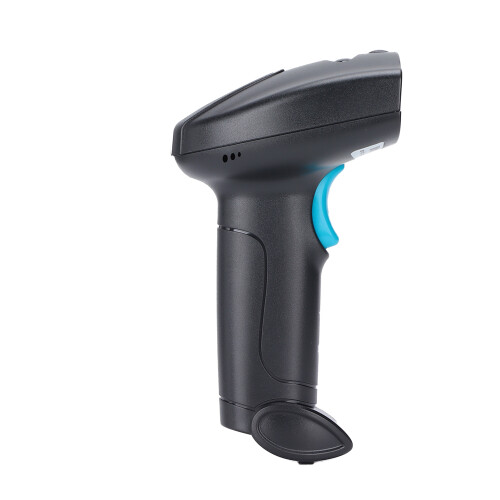 Waterproof Dustproof Wireless Barcode Scanner Handheld 360 Reading Black Blue 2