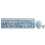 Wireless Ergonomic Keyboard Mouse Combo USB, 104 Keys, Blue 2