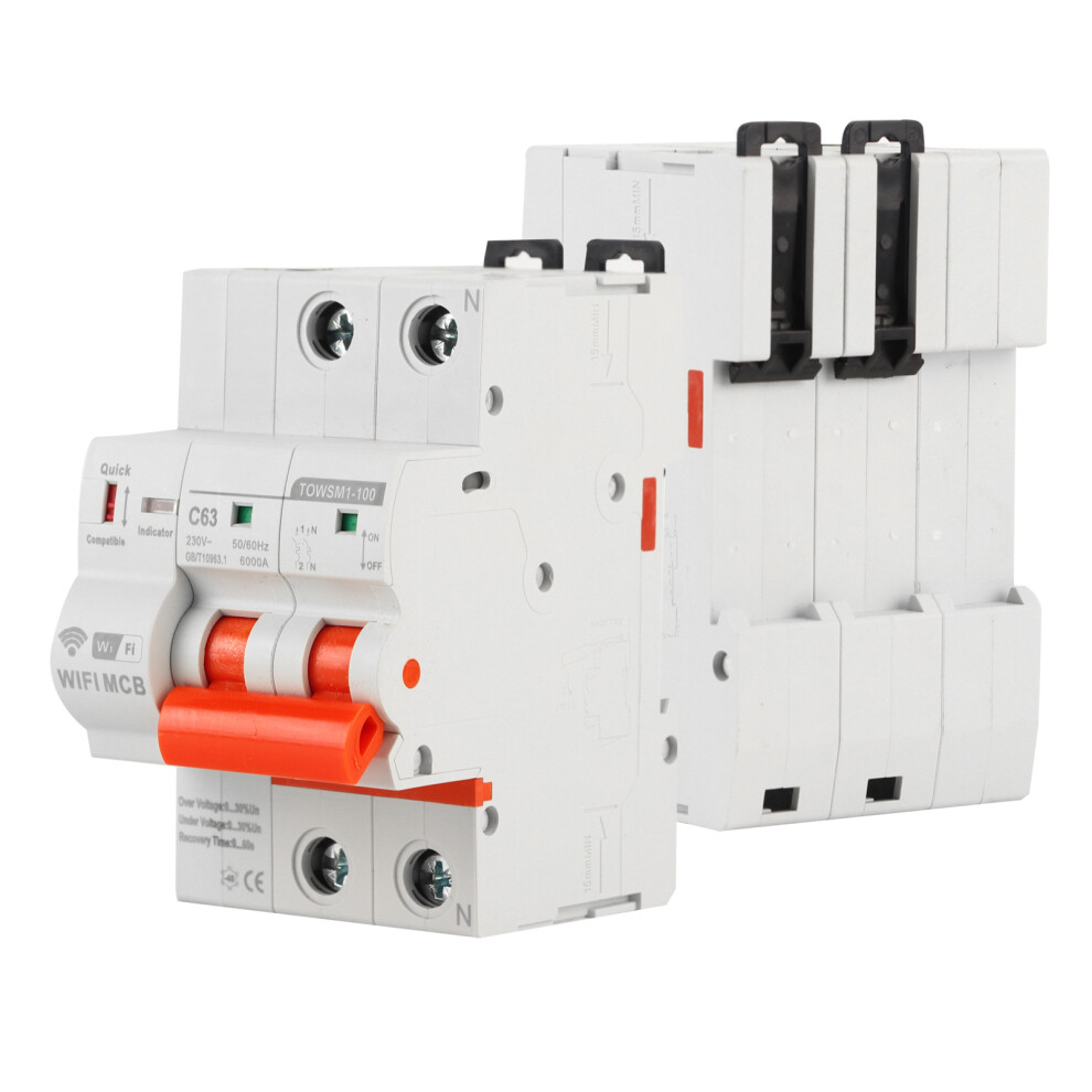 Wifi 2P Circuit Breaker Ac 230V Din Rail, 6000A, Smart Control 8721391699056
