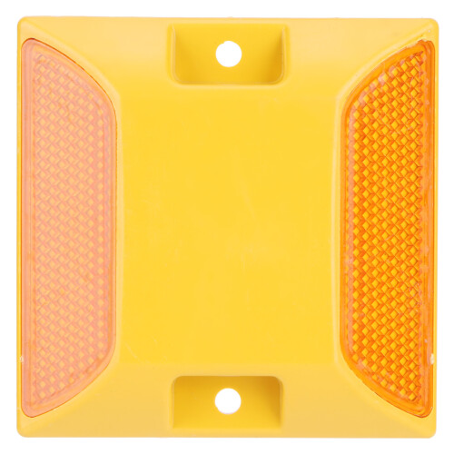 Pavement Road Studs 6PCS Double Yellow Plastic Reflectors for Driveway 1