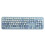 Wireless Ergonomic Keyboard Mouse Combo USB, 104 Keys, Blue 9