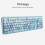 Wireless Ergonomic Keyboard Mouse Combo USB, 104 Keys, Blue 11