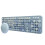Wireless Ergonomic Keyboard Mouse Combo USB, 104 Keys, Blue 14