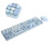 Wireless Ergonomic Keyboard Mouse Combo USB, 104 Keys, Blue 15