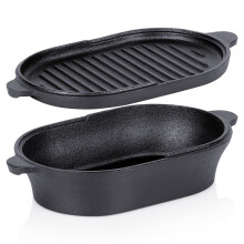 Brytfanna żeliwna z pokrywką 2w1 CAST LINE 28x16 cm, 1,2 l