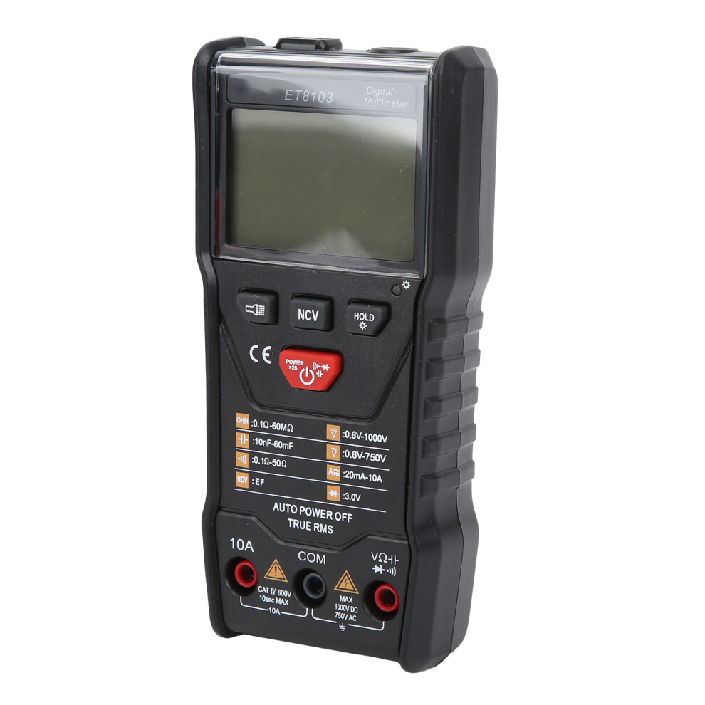 Et8103 Digital Multimeter Lcd Backlit 6000 Counts For Electrical Testing 7891391702559