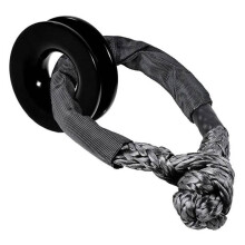 1/2 Inch Synthetische Beugel Lierkabel + Bergingsring voor ATV UTV SUV Off-Road Sleepwagen 4x4 Boot Marine Zwart