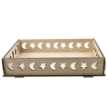 Natural Wood Eid Dessert Tray27x23cm
