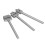Durable Leather Perforated Tool Kit 3Pcs Silver 4mm Quick DIY Setup 13