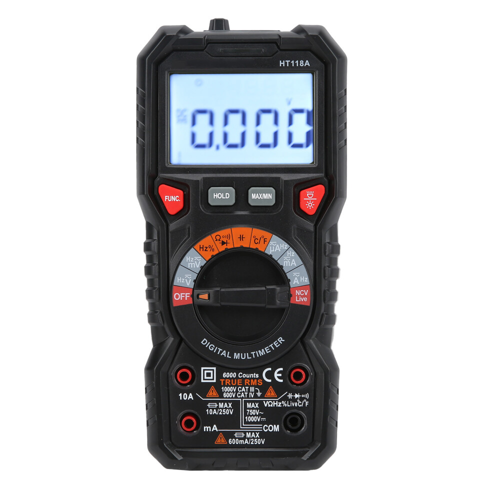 Ht118a Digital Multimeter - 600V Ac/Dc, Resistance & Capacitance Tester 7691391703545