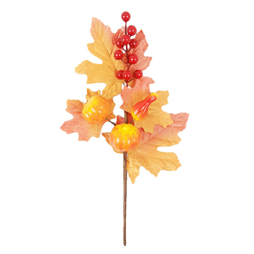 Artificial Maple Berry Pick45cm Bendable Stem