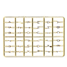 Miniature Doll House Letters & Numbers 1/12 DIY Front Door Accessory Gold