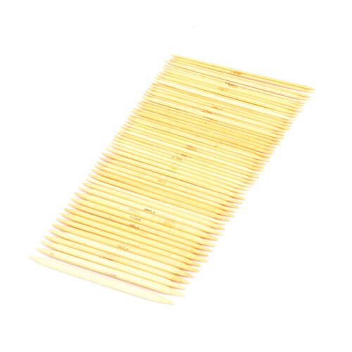 Carbonized Bamboo Knitting Needles Set 11 Pairs, 13cm, Multiple Sizes