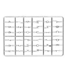 Miniature Doll House Sign Set 1/12 Silver Letters and Numbers for DIY Decor