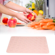 Waterproof Silicone Heat Insulation Pad 45x35cm, Non-Slip, Foldable Pink