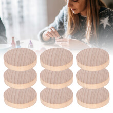 Wood Craft Discs 3cm 100Pcs Blank Wooden Disks for DIY Handmade Projects