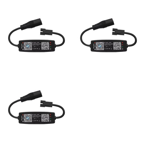 3X WS2812B LED Controller  APP Control Music Controller for SK6812 WS2811 LED Pixel Light Strip DC12V-24V