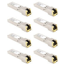 SFP Module RJ45 Gbic 10/100/1000 Connector SFP Copper RJ45 SFP Module Gigabit Ethernet Port 8Pcs