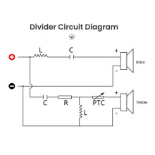 2X Högtalare 2-Vägs Ljudkort Frekvensavdelare Diskant Bas 2-Enhets Crossover-Filter 120W Bokhylla HIFI Högtalaravdelare DIY
