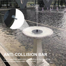 Schwimmender Solarbrunnen mit 3-W-Pumpe und 900-mAh-Akku, freistehend, mit 7 Düsen für Vogeltränken, Gartenteiche und Terrasse.