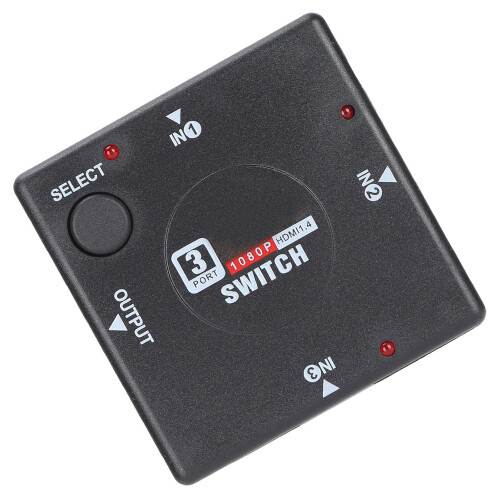 HD Multimedia Switcher 3 In 1 Out, 1920x1080p, ABS Material 2