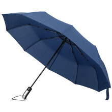 TenBones Foldable Steel Umbrella Dark Blue Automatic Compact Sun & Rain Shelter