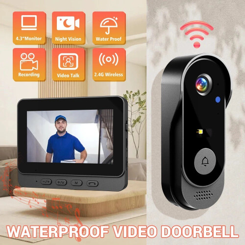 Smart Doorbell Camera USB with Monitor