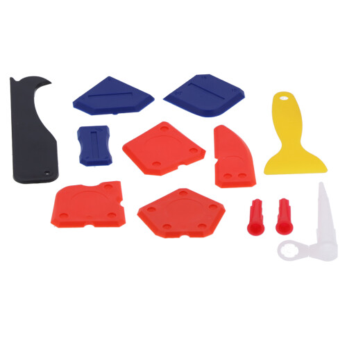 Caulking Gun Tool Kit with Multifunction Grout Scraper, 6 Colors 2