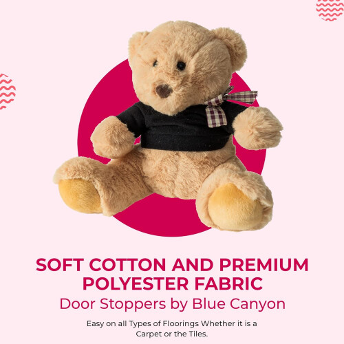 Teddy Weighted Door Stop Soft Fabric Decorative 2