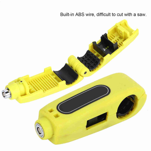 Universal Motorcycle Handlebar Lock with Brake & Throttle Security Yellow 2