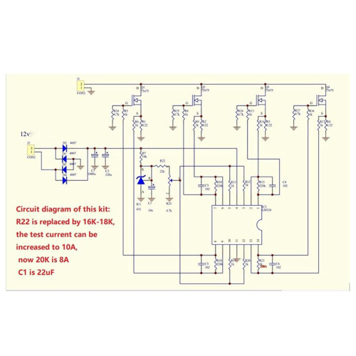 2X DIY Kits 150W 10A Battery Capacity Tester Adjustable Constant Current Electronic Load Discharge Test 2