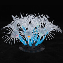 Artificial Sunflower Coral Silicone Aquarium Decor, Blue, 13cm