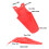 Durable Rear Mudguard Red for Off-Road Bikes 14