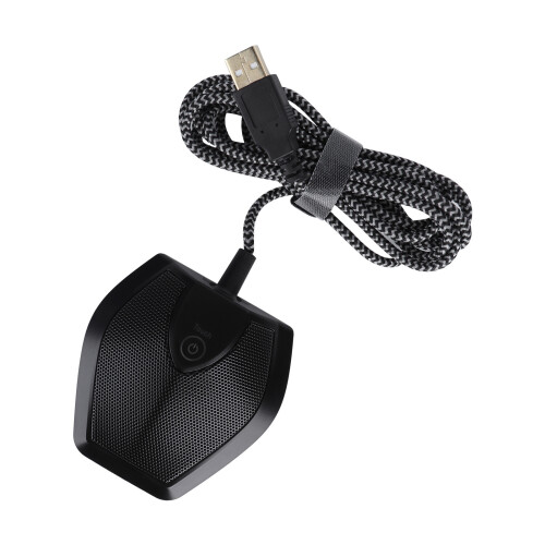 Touch Button Dual Capacitor USB Microphone for Conference and Streaming (Black) 2