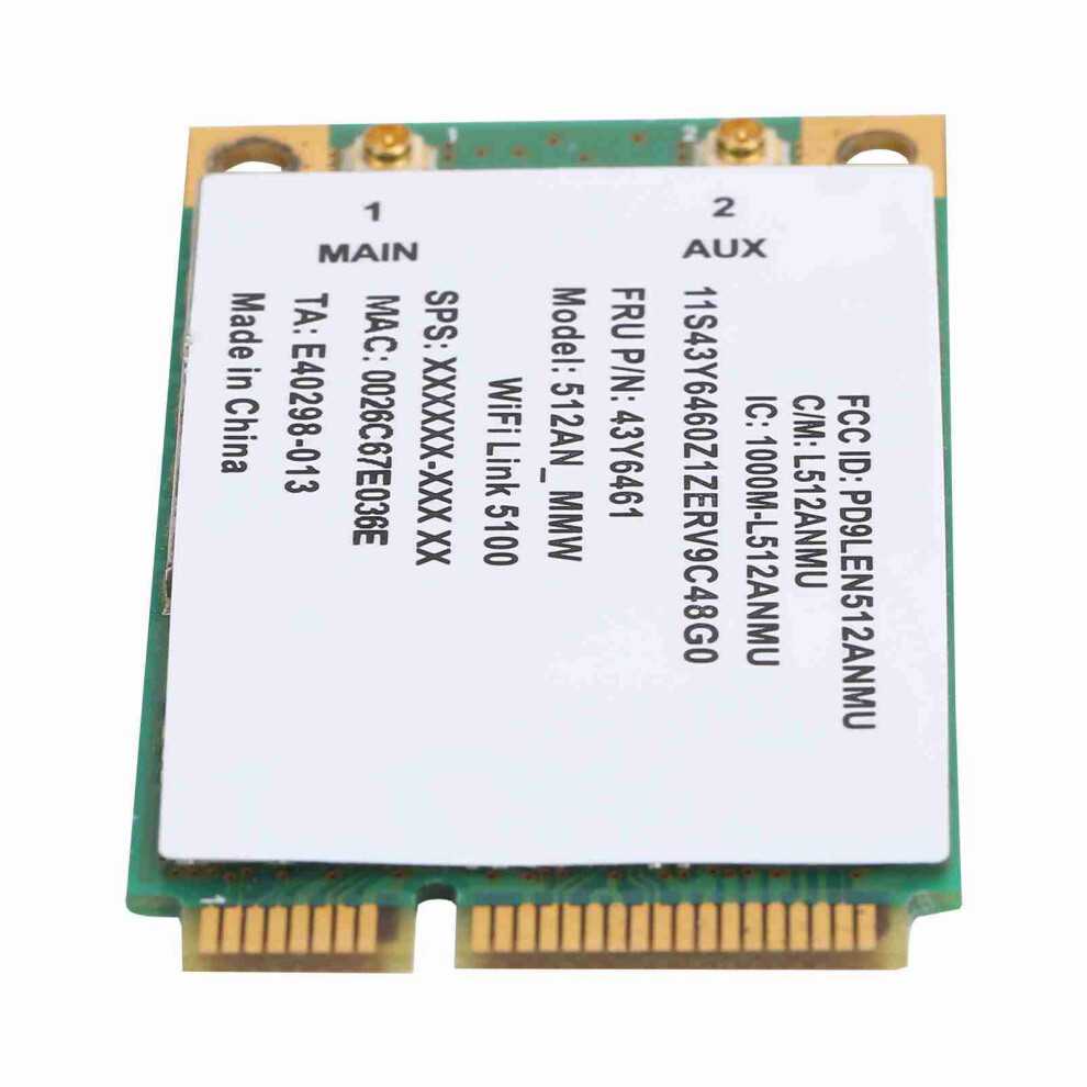 Mini Pcie Wireless Card 300Mbps 2.4/5G For Lenovo Y450, Intel 5100 8141391714045